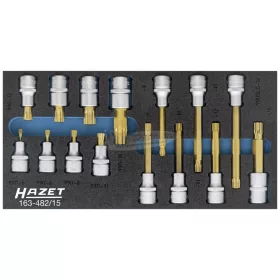   HAZET XZN rátűzőkulcs készlet 15 részes 1/2" M5-M12 163-482/15