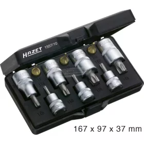   HAZET TORX Rátűzőkulcs készlet 10 részes T8-T60 1/4", 1/2", 3/8" 1557/10