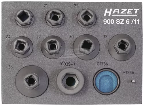 HAZET 12szög gépi dugókulcs készlet 19-36mm 1/2" 11 részes 900SZ6/11