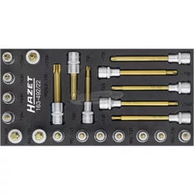   HAZET TORX Rátűzőkulcs készlet T20-T70 22 részes 1/2" 163-492/22