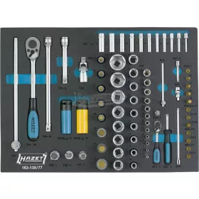   HAZET Dugókulcs készlet Metrikus 1/4" 1/2" 77 részes 163-138/77