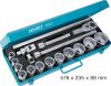 HAZET Dugókulcs készlet Metrikus 3/4" 18 részes 12szög 1002Z