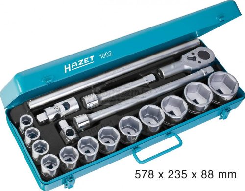 HAZET Dugókulcs készlet Metrikus 3/4" 22-60mm 18 részes 1002