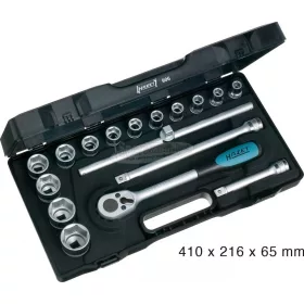   HAZET Dugókulcs készlet Metrikus 1/2" 10-32mm 17 részes 906
