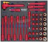 HAZET szigetelt rátűző+dugókulcs készlet 41 részes 1000V IEC 60900 163-545/41