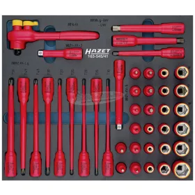  HAZET szigetelt rátűző+dugókulcs készlet 41 részes 1000V IEC 60900 163-545/41