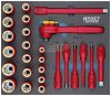 HAZET szigetelt dugó+rátűzőkulcs készlet 26 részes 10-32mm 1/2" 1000V IEC 60900 163-544/26