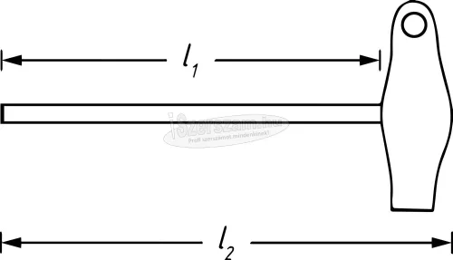 HAZET T-markolatú hajtószár 1/4" 295mm  866-10