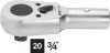 HAZET Megfordítható racsnis fej 3/4" 165mm 1016