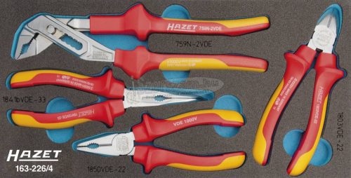 HAZET szigetelt fogó készlet 4 részes VDE 1000V 163-226/4