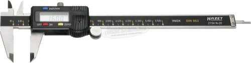 HAZET Digitális tolómérő mélységmérővel 150mm DIN 862 RS 232 C mm/coll 2154N-20