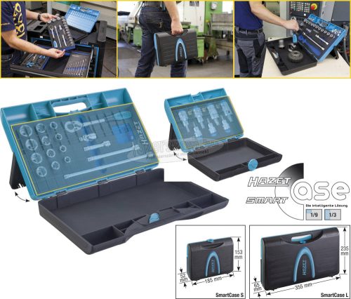 HAZET Szerszámos láda üres 185x153x52mm ABS műanyag Kék, Fekete 165-S