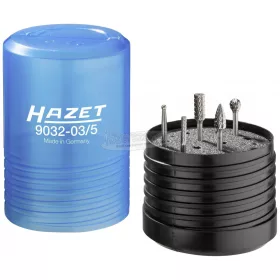   HAZET Keményfém Turbomaró készlet 5 részes 3mm szár hengeres, kúpos, gömb 9032-03/5