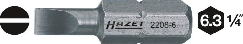 HAZET Egyenes hornyú bit 5.5x25mm Különleges acél C6.3 1/4" 1db 2208-8