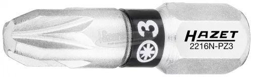 HAZET Pozidriv bitkészlet 3 részes PZ3x25mm C6.3 1/4" 2216N-PZ3/3