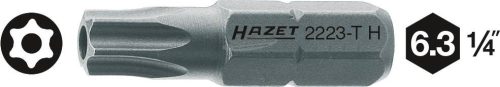 HAZET furatos Torx bit T27Hx25mm Különleges acél C6.3 1/4" 1db 2223-T27H