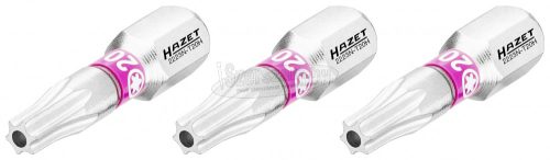 HAZET furatos TORX bitkészlet 3 részes T20Hx25mm Tamper-resistant C6.3 1/4" 2223N-T20H/3