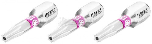 HAZET furatos Torx bitkészlet 3 részes T15Hx25mm C6.3 1/4" 2223N-T15H/3
