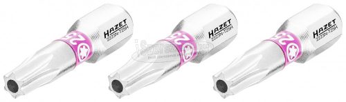 HAZET furatos TORX bitkészlet 3 részes T25Hx25mm Tamper-resistant C6.3 1/4" 2223N-T25H/3