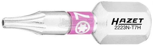 HAZET furatos TORX bitkészlet 3 részes T7Hx25mm Tamper-resistant C6.3 1/4" 2223N-T7H/3