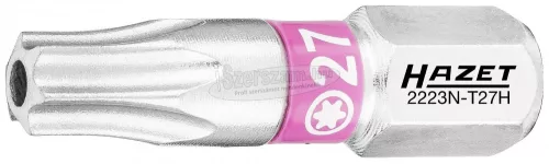 HAZET furatos TORX bitkészlet 3 részes T27Hx25mm Tamper-resistant C6.3 1/4" 2223N-T27H/3