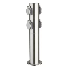   Heitronic Kerti elosztó 4 dugalj Rozsdamentes acél (V2A) IP44 118x450mm 35104
