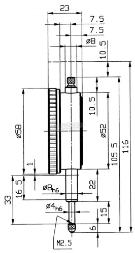 HELIOS PREISSER Mérőóra 10mm/0,01mm DIN 878 0701 111