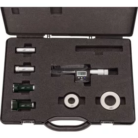   HELIOS PREISSER Digitális 3 pontos belső mikrométer IP52 12-20mm készletben DIN 863-4 1923 576
