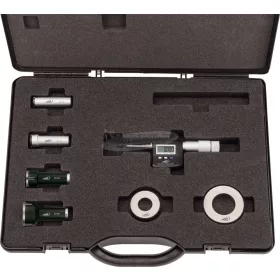   HELIOS PREISSER Digitális 3 pontos belső mikrométer IP52 50-100mm készletben DIN 863-4 1923 580