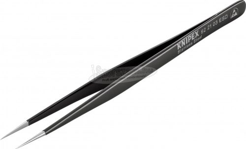 KNIPEX 92 21 03 ESD ESD csipesz 1db Hegyes, finom, extra vékony 140mm 92 21 03 ESD