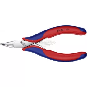   KNIPEX Elektronikai félkerekcsőrű markoló fogó 45° hajlított, 115mm 35 42 115
