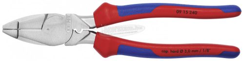 KNIPEX 09 15 240 Villanyszerelő Erő kombinált fogó 240mm DIN ISO 5746 09 15 240