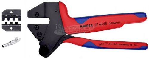 KNIPEX 97 43 66 1db 0.5-6mm² Cserélhető krimpelőbetétekkel 97 43 66