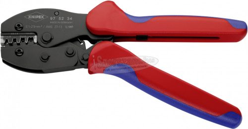 KNIPEX Áttételes saruzó fogó, szigeteletlen csúszósaruhoz 0,1-2,5mm², AWG27-13 9752 34 97 52 34 SB