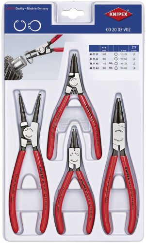 KNIPEX Seeger-gyűrű fogó készlet külső-belső 4 részes 00 20 03 V02