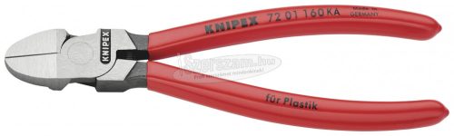 KNIPEX 72 01 160 KA Műanyag oldalcsípő fogó Fazetta nélkül 160mm 72 01 160 KA