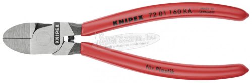 KNIPEX 72 01 160 KA Műanyag oldalcsípő fogó Fazetta nélkül 160mm 72 01 160 KA