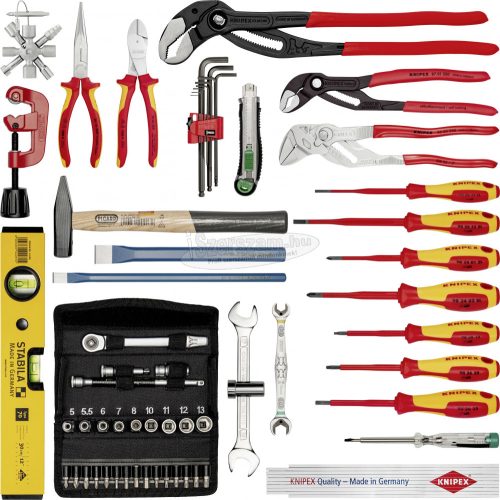 KNIPEX Szaniter Szerszámos hordtáska, tartalommal 52 részes L-BOXX 00 21 19 LB S