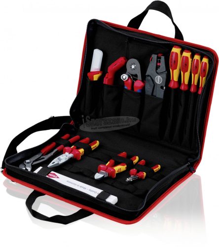 KNIPEX 00 21 11 Szerszámos táska tartalommal 14 részes 410x296x61mm 00 21 11