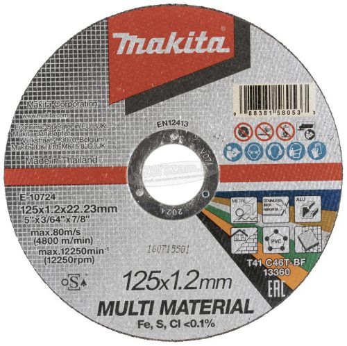 Makita E-10724-10 Vágótárcsa készlet 125mm 10db E-10724-10