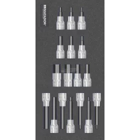   MATADOR 81644078 6szög rátűzőkulcs (bit-dugókulcs) készlet 4-19mm 17 részes 1/2" 81644078