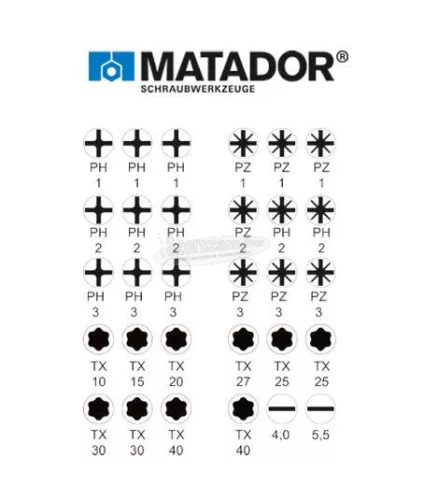 MATADOR 70500002 Bit készlet 70500002