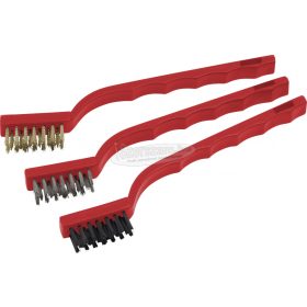   MEISTER WERKZEUGE Kefekészlet 3 részes, kefe típus: réz, acél és nylon, kefe méret: 35mm 800082