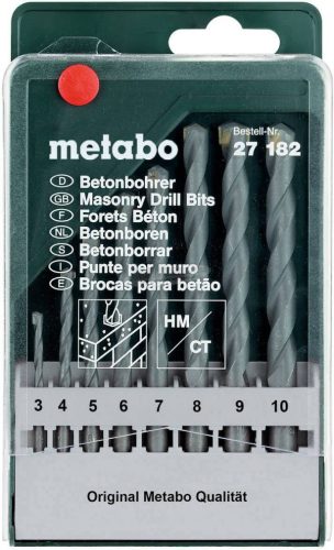 METABO 627182000 Betonfúró készlet 8 részes 3/4/5/6/7/8/9/10mm 8db 627182000
