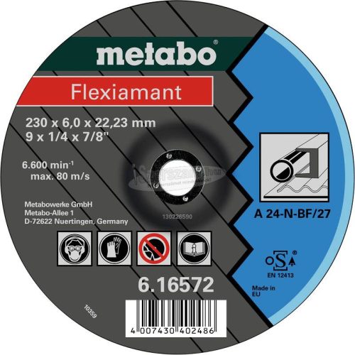 METABO 616554000 Nagyolótárcsa, hajlított 22.23mm 25db 616554000