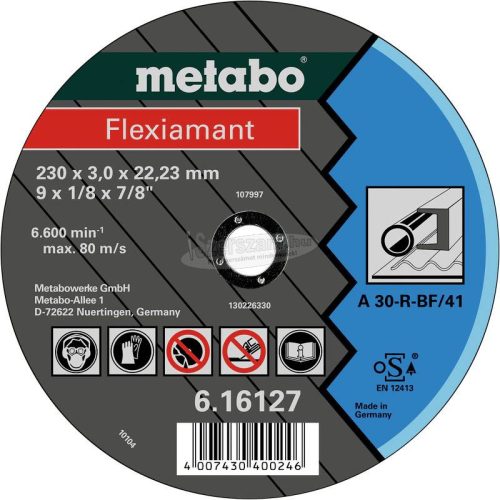 METABO 616300000 Vágótárcsa, hajlított 22.23mm 25db 616300000