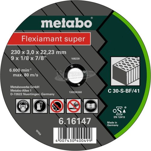 METABO 616303000 Vágótárcsa, hajlított 22.23mm 25db 616303000