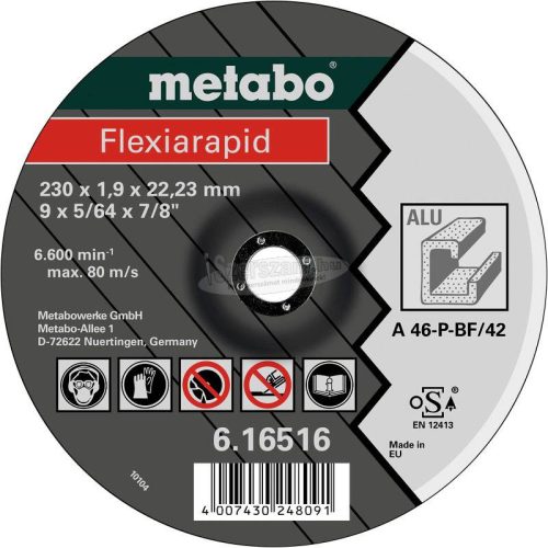 METABO 616515000 Vágótárcsa, hajlított 22.23mm 25db 616515000