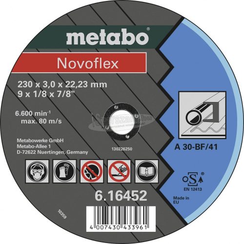 METABO Novoflex 616452000 Vágótárcsa, egyenes 230mm 22.23mm 25db 616452000