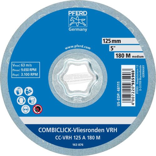 PFERD COMBICLICK vlieskorong CC-VRH 125 A 180 M 42000061